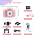 Waterproof Camera Toys for Girls Age 3-12 - Underwater Video Recorder with 32GB SD Card (Pink)